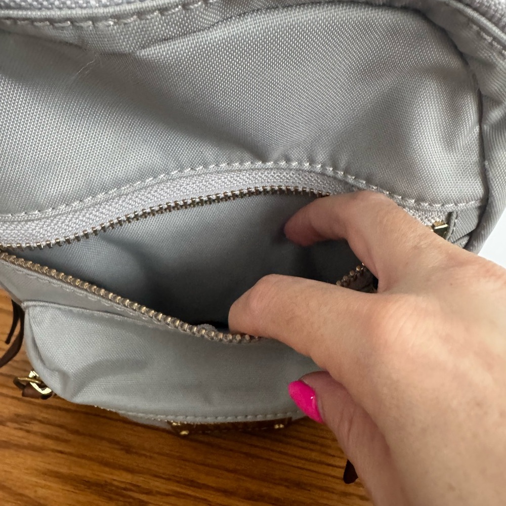 Frye Gray Backpack with Brown Accents - Picture 3 of 9